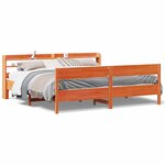 vidaXL Cadre de lit sans matelas cire marron 200x200cm bois pin massif