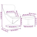 Fauteuil œuf vidaXL avec repose-pieds en velours vert clair