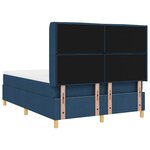 vidaXL Lit à ressorts avec matelas Bleu 140 x 200 cm tissu