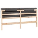 vidaXL Tête de lit capitonnée Brun et gris foncé 180 cm Pin massif