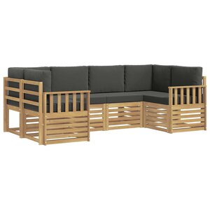 vidaXL Ensemble de canapés d'extérieur 5 pc Blanc et Anthracite