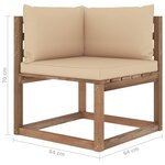 vidaXL Salon palette de jardin 7 Pièces et coussins Bois de pin imprégné