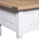 vidaXL Table basse Pin mexicain Gamme Corona Blanc 100x55x44 cm