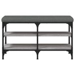 vidaXL Banc à chaussures sonoma gris 82x32x47 cm Bois d'ingénierie