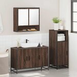 vidaXL Ensemble de meubles de salle de bain 3 Pièces Chêne marron