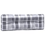 vidaXL Coussins de palette 5 Pièces motif à carreaux gris tissu