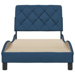 vidaXL Cadre de lit sans matelas bleu 90x190 cm tissu