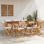 vidaXL Chaises de bistrot d'extérieur 8 Pièces Crème blanc