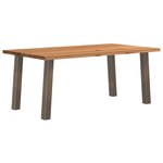 vidaXL Table à manger marron clair bois de chêne massif rectangulaire