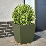vidaXL Jardinière vert olive 40x40x40 cm acier