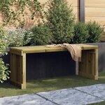 vidaXL Banc de jardin extensible 212 5x40 5x45 cm bois de pin imprégné