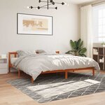 vidaXL Cadre de lit sans matelas cire marron 200x200cm bois pin massif