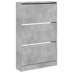 vidaXL Armoire à chaussures gris béton 80x21x125 5cm bois d'ingénierie