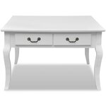vidaXL Table basse avec 4 tiroirs Blanc