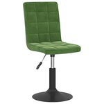 vidaXL Chaises pivotantes à manger lot de 2 vert foncé velours
