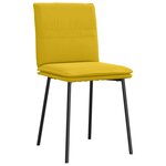 vidaXL Chaises à manger lot de 4 jaune velours
