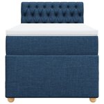vidaXL Sommier à lattes de lit avec matelas Bleu 100x200 cm Tissu