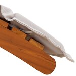 Chaise longue vidaXL avec coussin gris clair en bois d'acacia