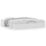 vidaXL Cadre de lit ottoman sans matelas blanc 200x200 cm similicuir