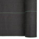 vidaXL Membrane anti-mauvaises herbes noir 0 5x150 m PP