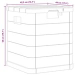 vidaXL Boîte de rangement de jardin 90 L Marron