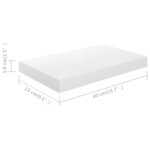 vidaXL Étagère murale flottante 4 Pièces Blanc brillant 40x23x3 8 cm MDF