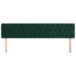 vidaXL Têtes de lit 2 Pièces Vert foncé 100x7x78/88 cm Velours