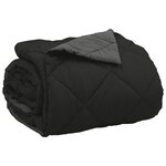 vidaXL Duvet d'été simple Noir et anthracite 220 x 200 cm Microfibre