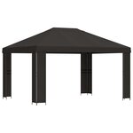 vidaXL Pavillon 4 × 3 m Anthracite Polyester et Acier 190 gsm