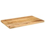 vidaXL Dessus de table rectangulaire bois massif manguier brut