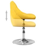 vidaXL Chaises à manger pivotantes lot de 2 jaune moutarde velours