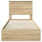vidaXL Lit de Rangement Chêne Sonoma 90 x 200 cm Bois d'ingénierie