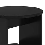 vidaXL Meuble d'appoint Noir Bois d’ingénierie