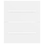 vidaXL Armoire d'évier avec lavabo intégré Blanc Aggloméré