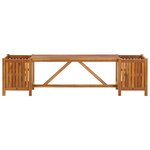 vidaXL Banc de jardin avec 2 jardinières 150x30x40 cm Bois d'acacia