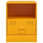 vidaXL Tables de chevet 2 Pièces jaune moutarde 34 5x39x44 cm acier