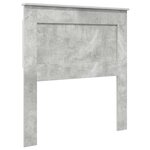 vidaXL Tête de lit avec tête de lit Gris béton 80 cm Bois d'ingénierie