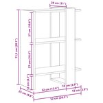 vidaXL Étagère Chêne fumé 52 x 25 x 71 5 cm Bois d'ingénierie
