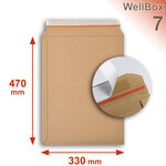 Lot de 500 enveloppes carton wellbox 7 format 330x470 mm