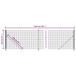 vidaXL Clôture en treillis métallique avec bride anthracite 1 1x25 m