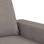 vidaXL Canapé à 3 places avec repose-pieds Taupe 180 cm Tissu