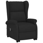 vidaXL Fauteuil Noir Tissu