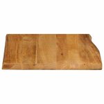vidaXL Dessus de table 80x80x3 8 cm bord vivant bois massif manguier