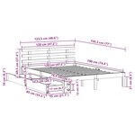 vidaXL Cadre de lit avec tiroirs sans matelas blanc 120x190 cm