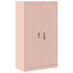 vidaXL Armoire de rangement 2 Pièces Rose 80 x 40 x 140 cm Acier