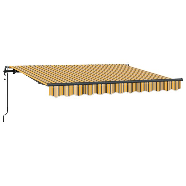 vidaXL Auvent Rétractable Jaune 350 x 200 cm tissu