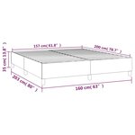 vidaXL Cadre de lit sans matelas gris clair 160x200 cm velours