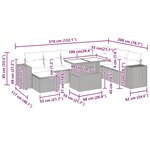 vidaXL Salon de jardin 9 Pièces avec coussins gris résine tressée