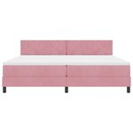 vidaXL Lit à ressort LED avec matelas Rose 200 x 200 cm Velours