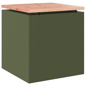 vidaXL Banc de jardin Vert olive 40 x 40 x 43 cm Acier